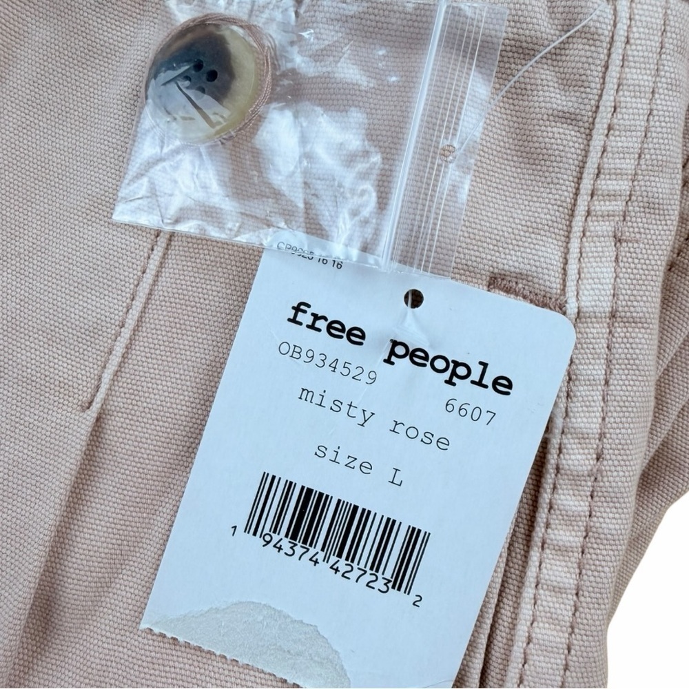 NWOT Free People Women’s  Blush Pink  Margate Paperbag Pleated Trouser Large - Picture 8 of 8